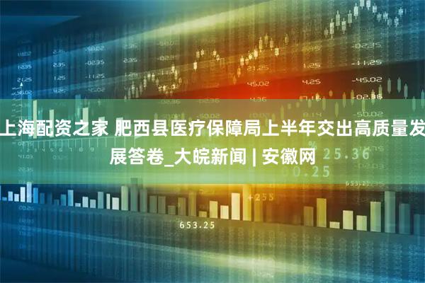 上海配资之家 肥西县医疗保障局上半年交出高质量发展答卷_大皖新闻 | 安徽网